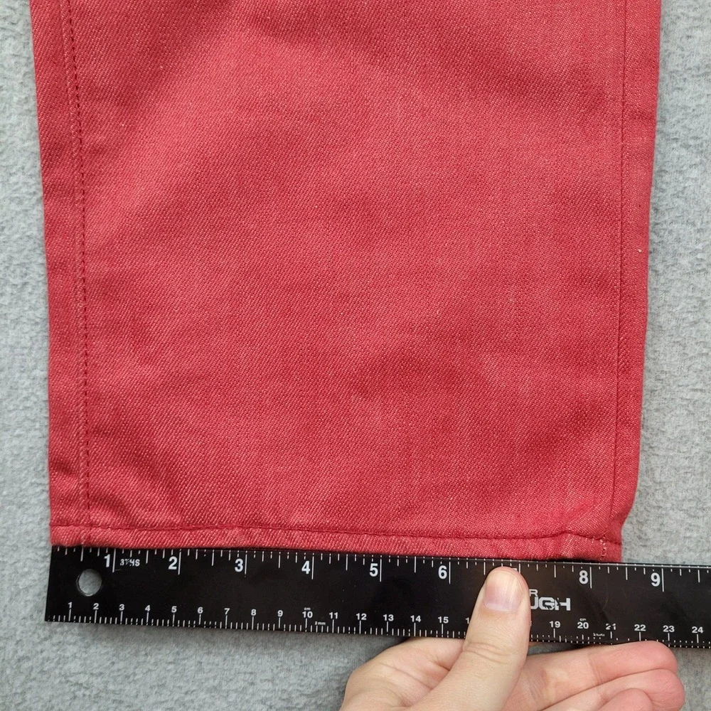 Levi's 501 Jeans Mens 33x30 Red Straight Leg Button Fly Denim